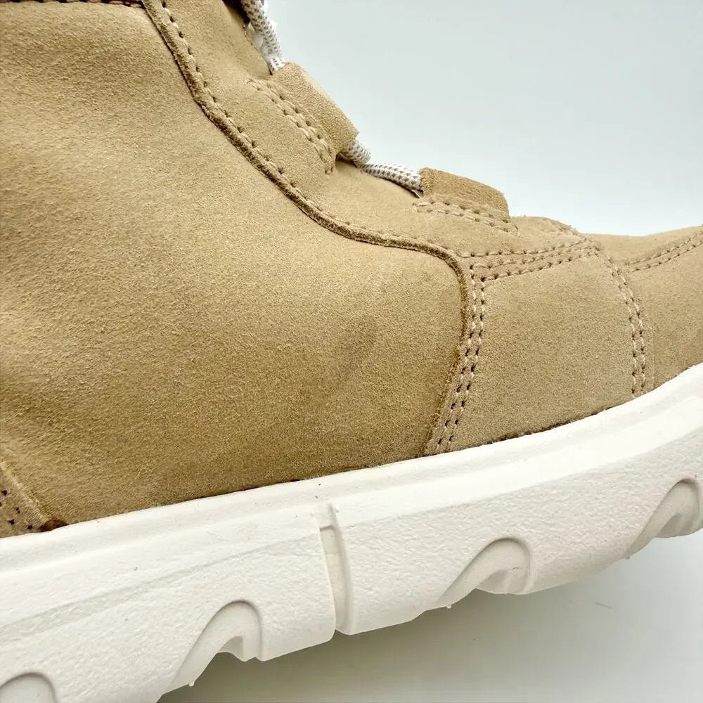 Sorel Womens Explorer Next Carnival Winter Boots US 6.5 Tan Suede Waterproof GUC